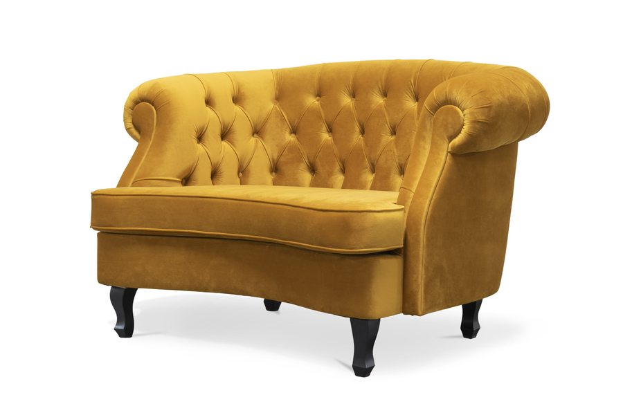 classic chesterfield sofa upholstered in velvet