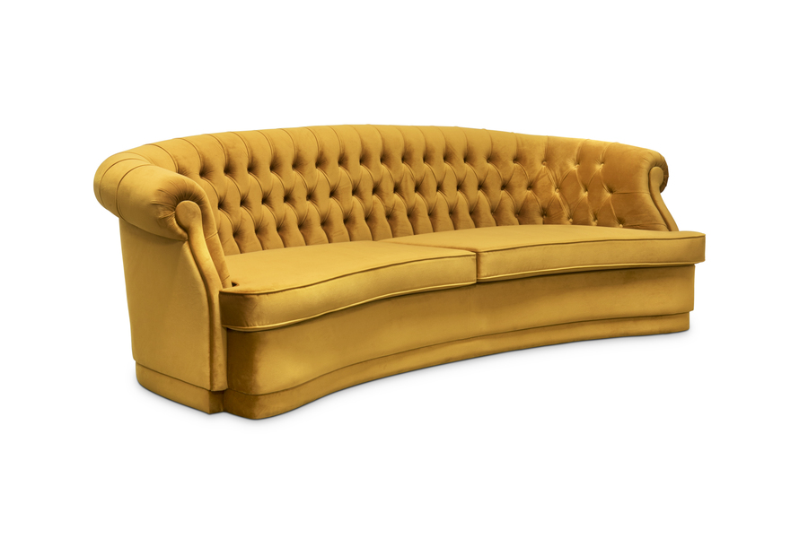 classic chesterfield two seat sofa upholstered in velvet