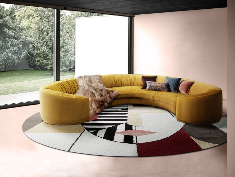 three-seater sofa in living room design