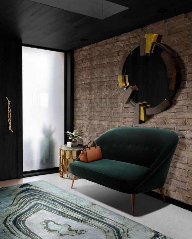 This modern entryway design portrays soft tones and textures with ...