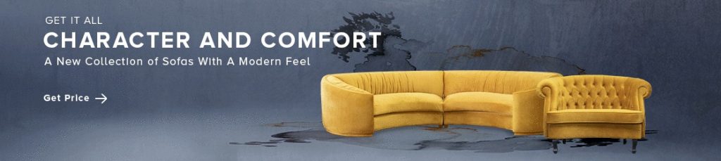 Banner of our new sofas collection with a moder feel.