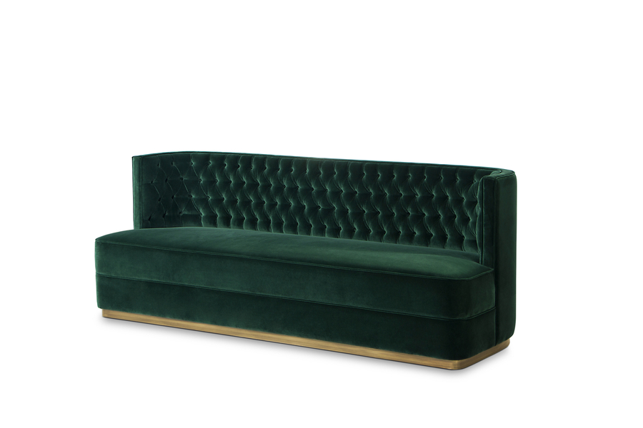 modern contemporary sofas bourbon green velvet sofa
