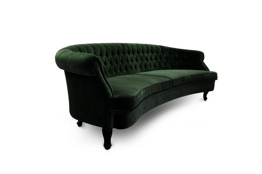 modern contemporary sofas green bourbon sofa