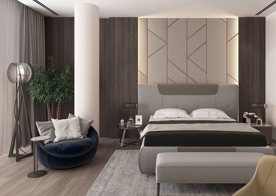 modern bedroom by Soltis Interiors