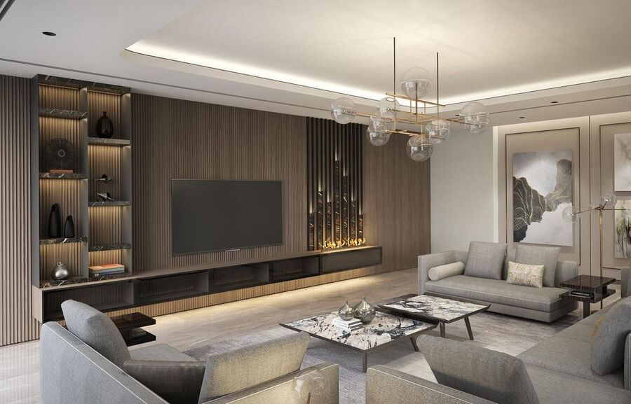 modern living room By Soltis Interiors