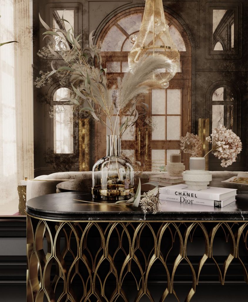 Illustration of Industrial Glamour Luxury Apartment