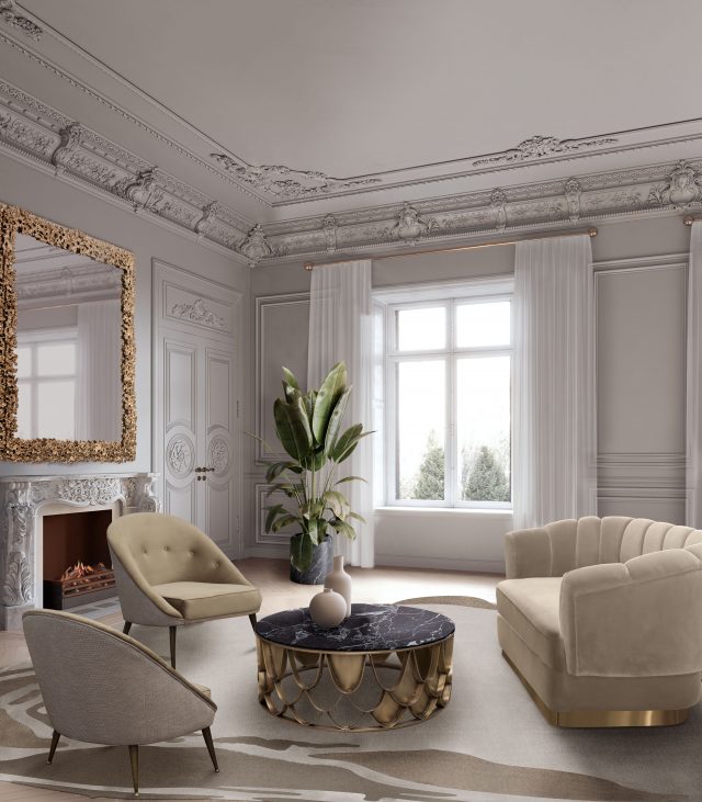 3. Serene Golden and White Opulence