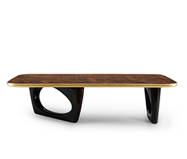 Sherwood Rectangular Coffee Table Mid Century Modern Design by BRABBU is a wood coffee table ideal for a modern home decor.