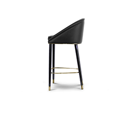 MALAY Bar Chair Mid Century Design by BRABBU is a velvet bar stool with a mystical soul.