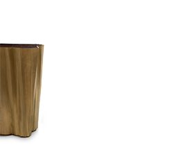 SEQUOIA Brass Small Side Table Modern Design by BRABBU is a living room furniture piece ideal for a modern home decor.