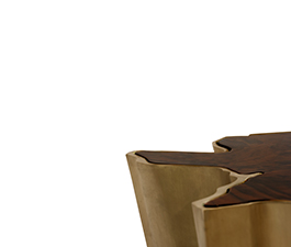 SEQUOIA Brass Small Side Table Modern Design by BRABBU is a living room furniture piece ideal for a modern home decor.