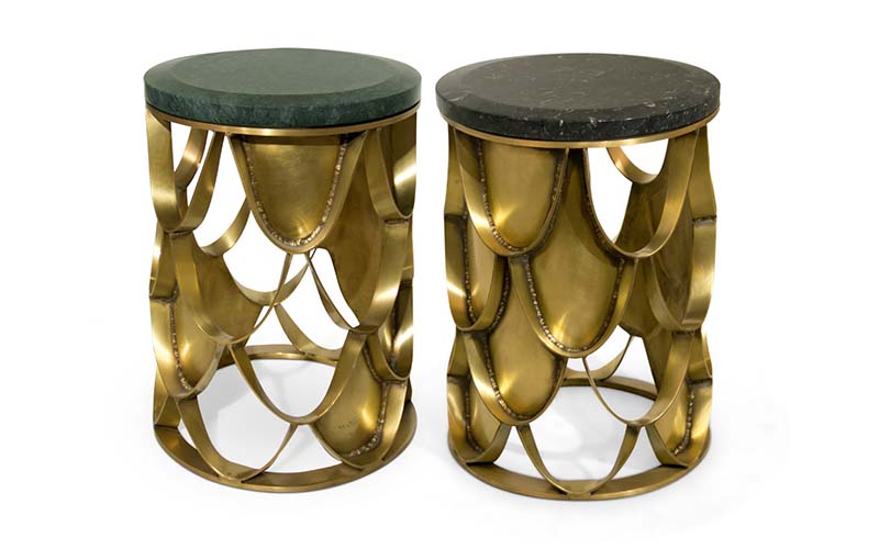 KOI | Zeitgenössisches Messing Beistelltisch-Design von BRABBU